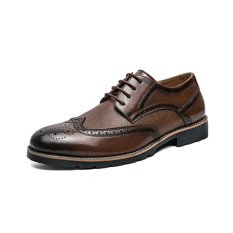 DriDa lederen brogues-schoenen voor heren