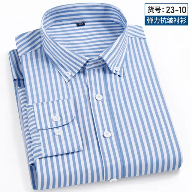 Nieuwe Heren Shirt Lange Mouwen Lente En Zomer Dunne Zakelijke Vrijetijdskleding Mode Ademende Slanke Print Hoge Kwaliteit Plaid - AliExpress 200000343