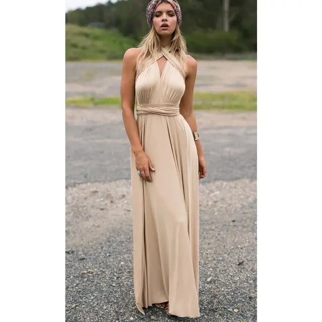 Grijze Boho Maxi Jurk - DriDa