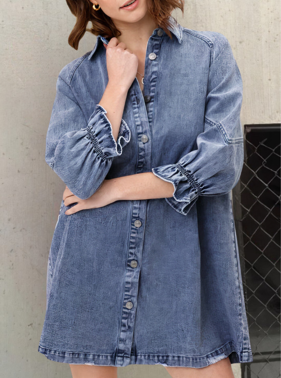 Urban Chic | Denim jurk met lange mouwen DriDa