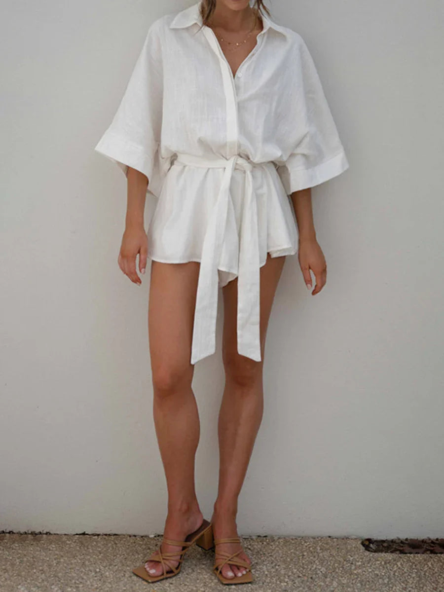 DriDa Witte Zomerromper met Riem