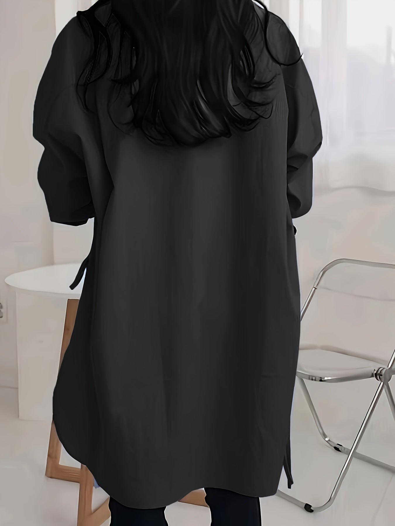 Blauwe Asymmetrische Blouse - Lena