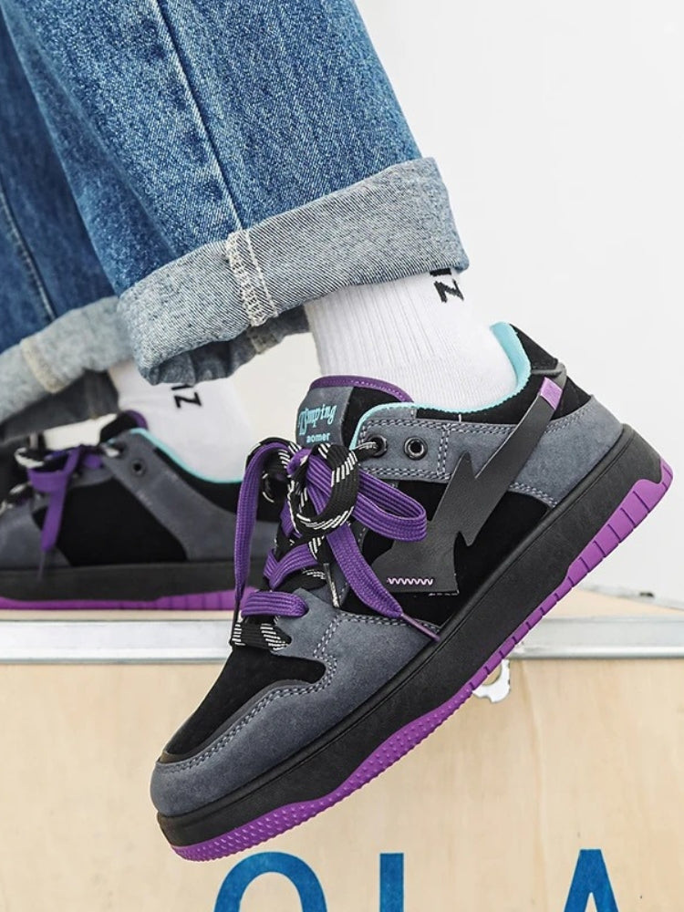 Purple Suede Thunder Heart Dunks