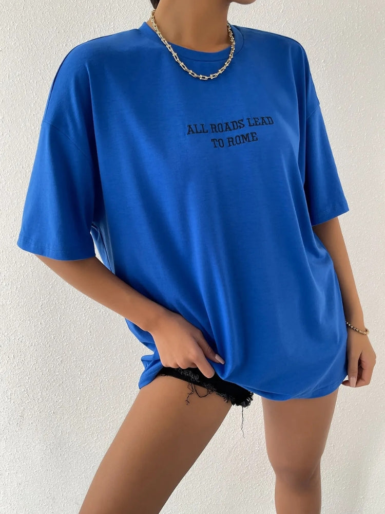 Alle wegen leiden naar Rome Oversized T-shirt