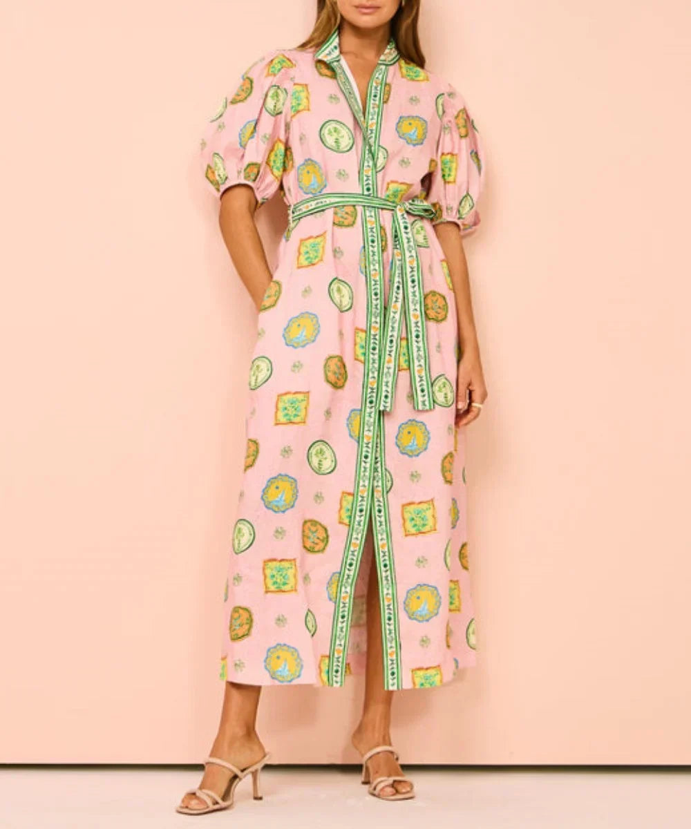 Sanne | Comfy Maxi jurk met zeehonden print