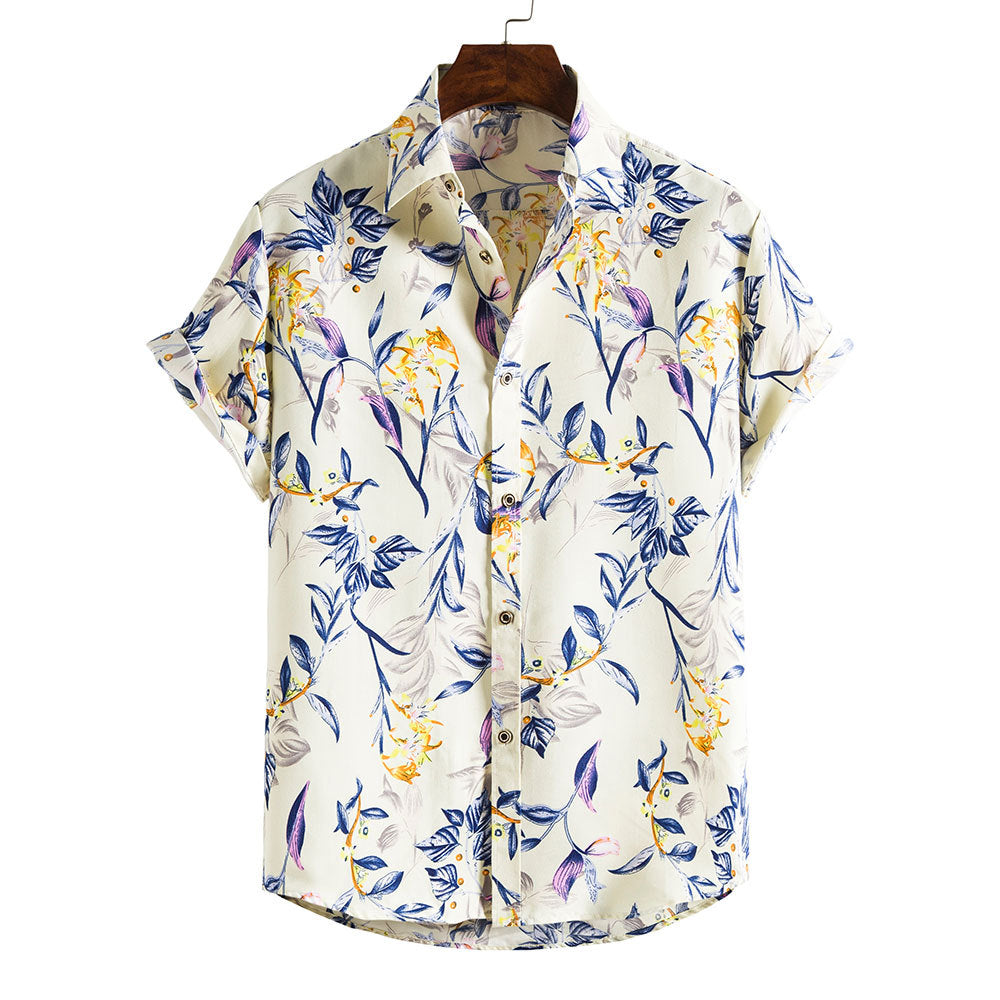 Heren Kort Mouw Casual Tropisch Shirt