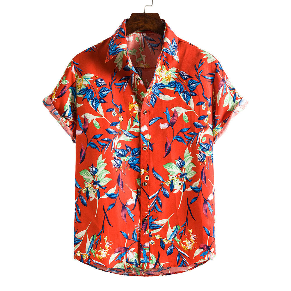 Heren Kort Mouw Casual Tropisch Shirt