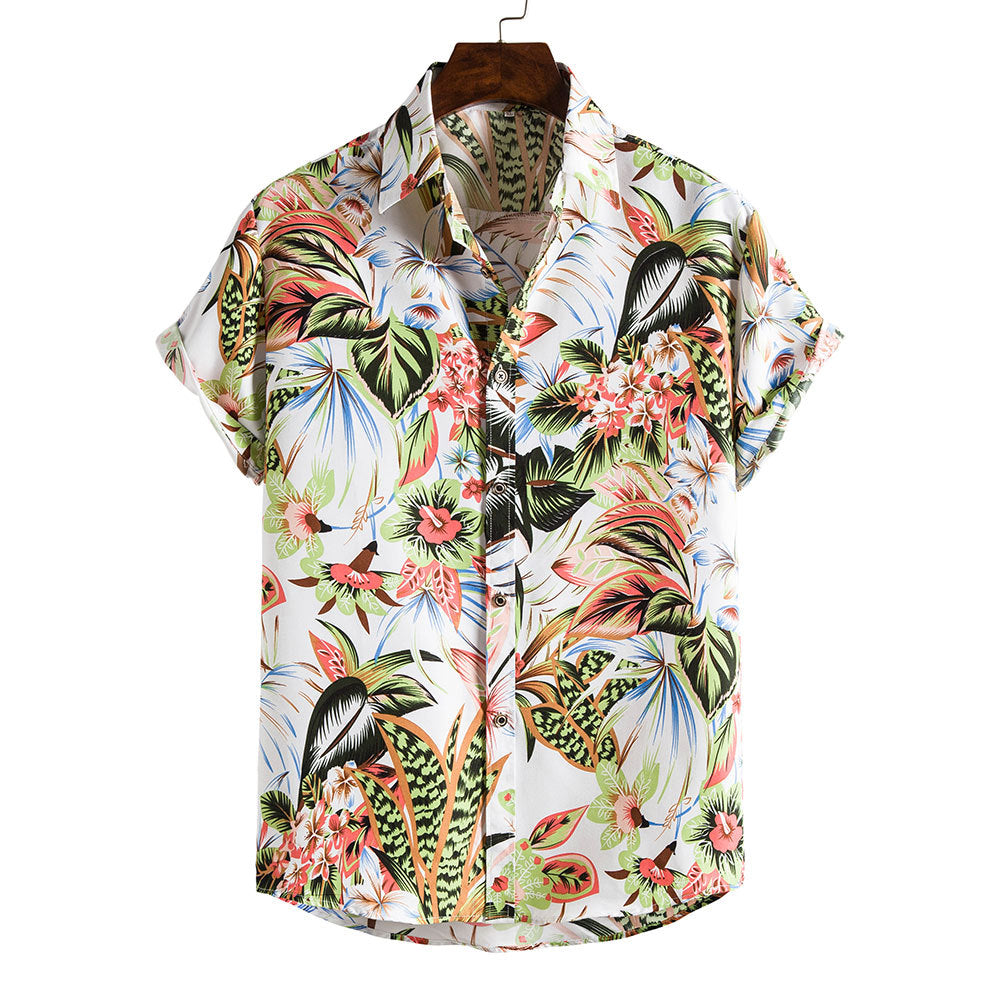 Heren Kort Mouw Casual Tropisch Shirt