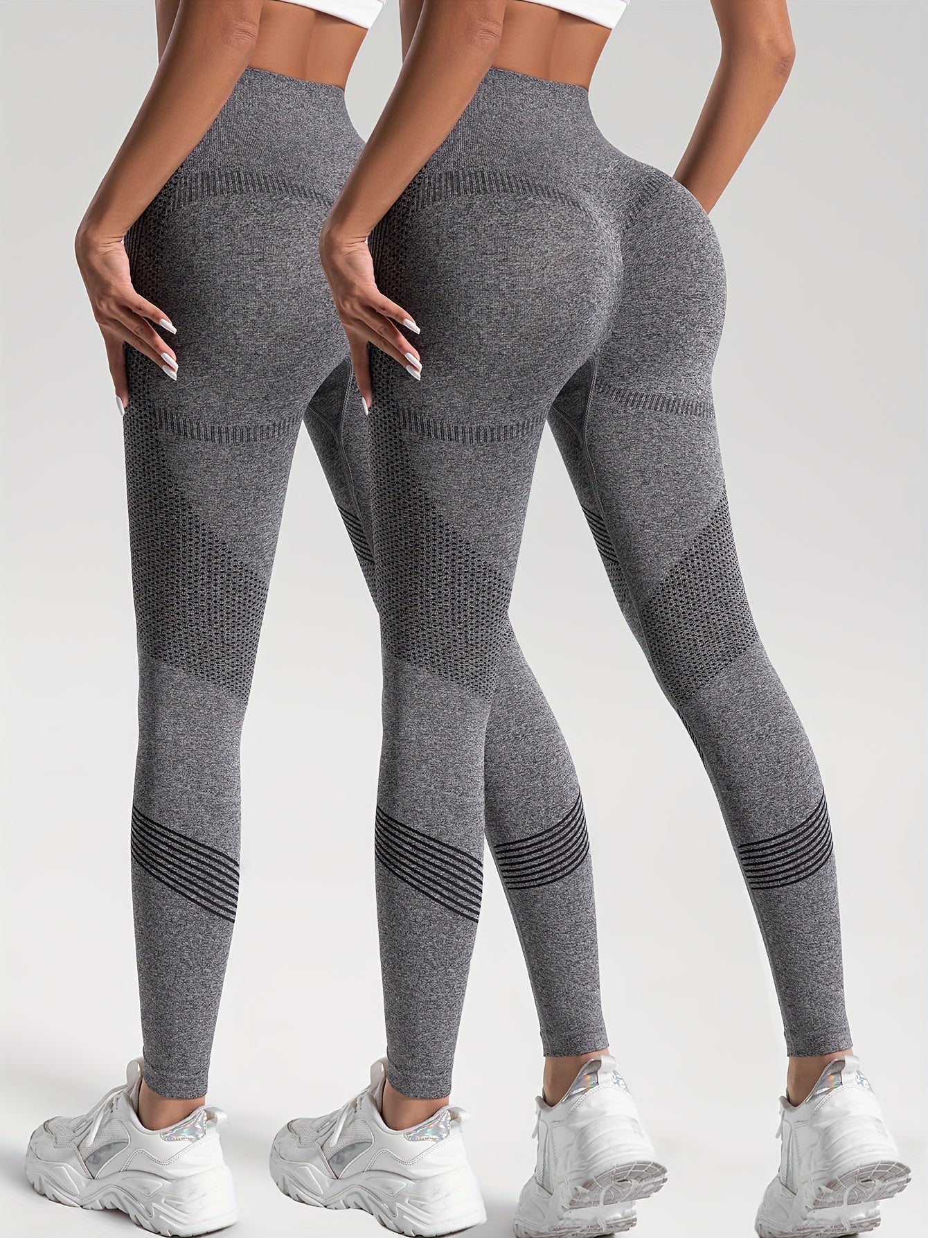 Grijze High-Stretch Yoga Leggings - DriDa