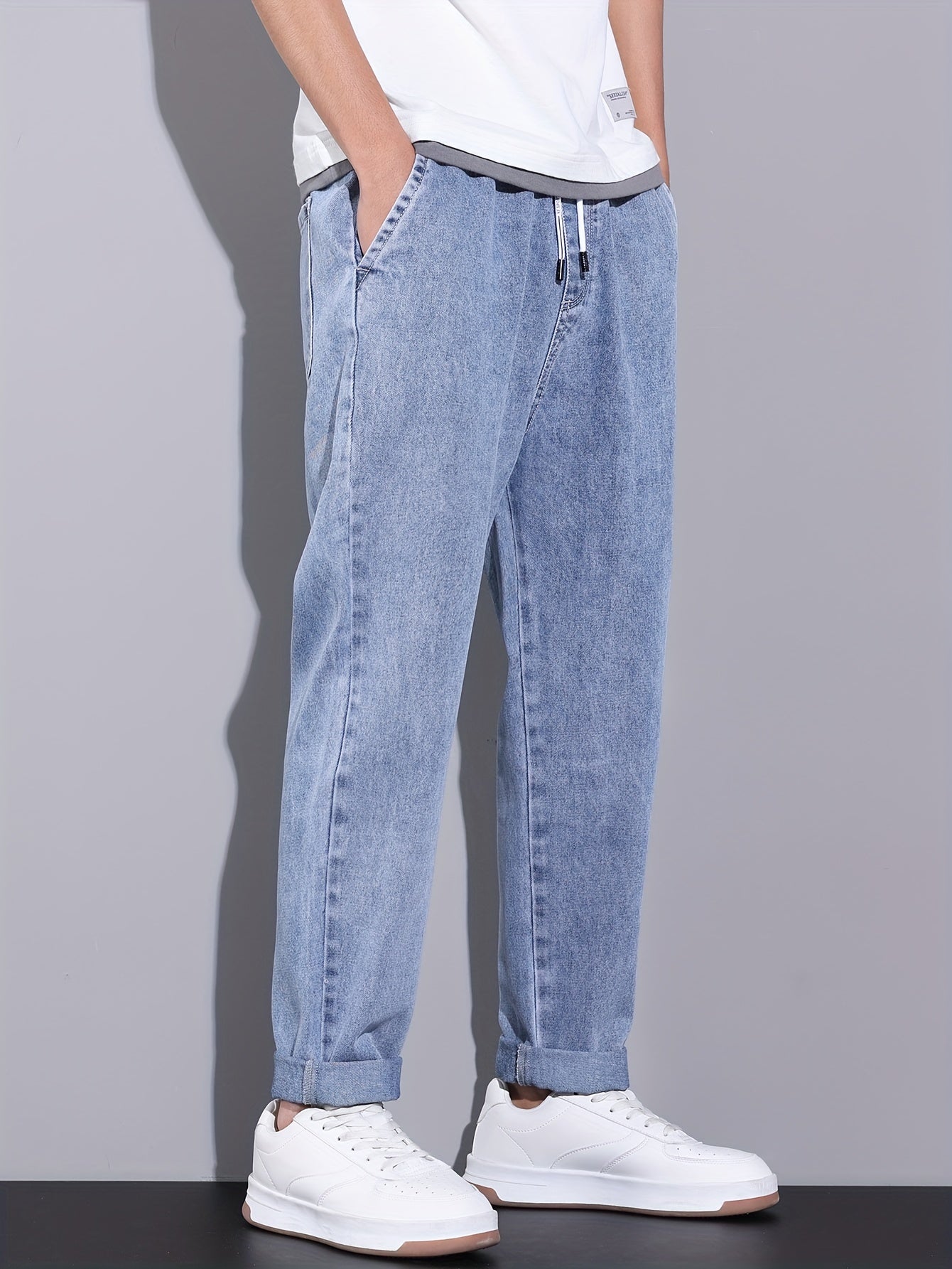 DriDa Casual Enkellange Jeans met Touwtje