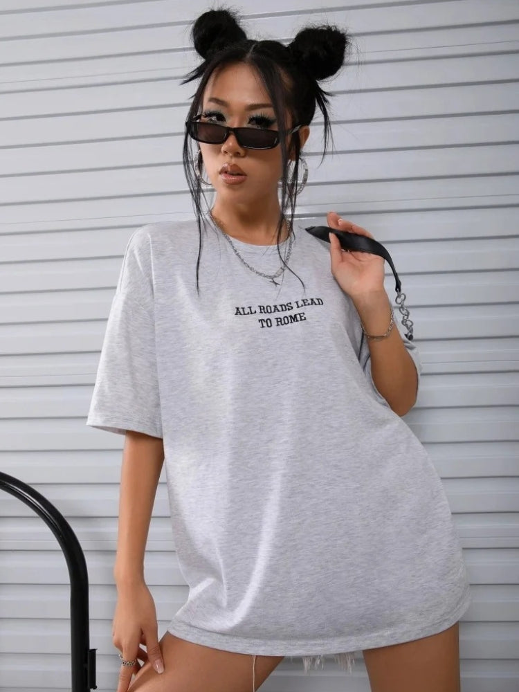 Alle wegen leiden naar Rome Oversized T-shirt