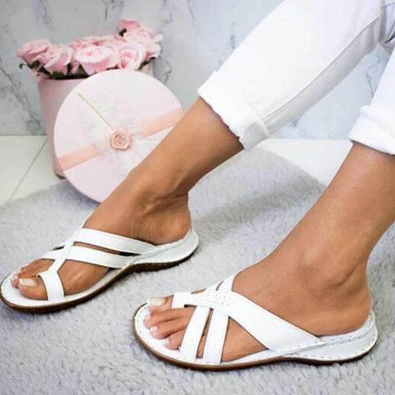 Saar Casual sandalen met hellende hak en teen