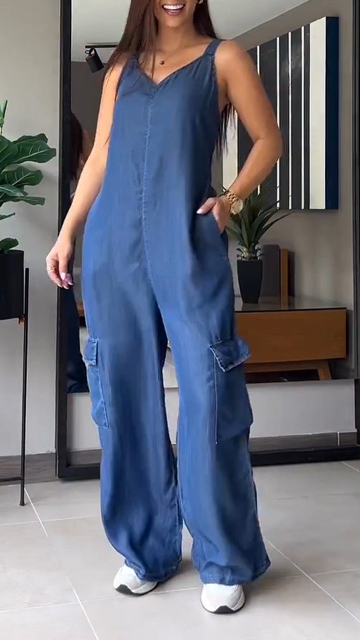 Emily Vintage Denim Jumpsuit