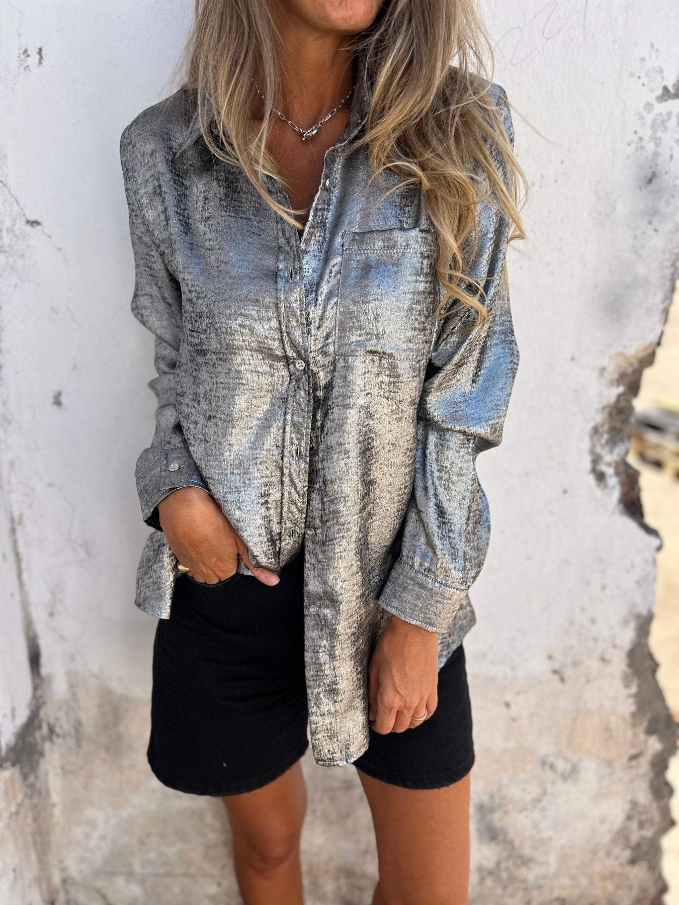 Sanne Metalen blouse