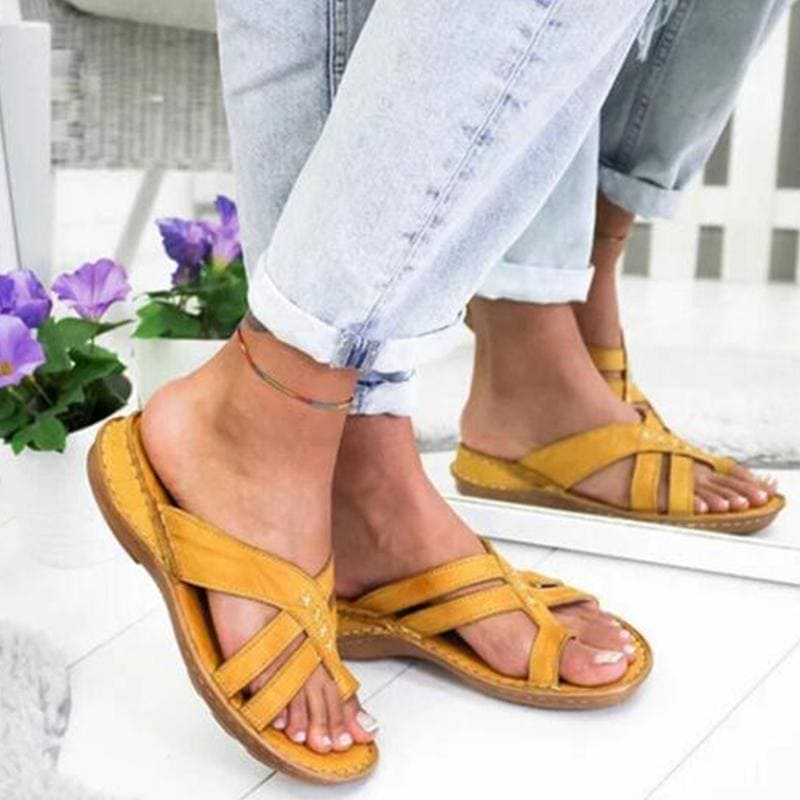 Saar Casual sandalen met hellende hak en teen