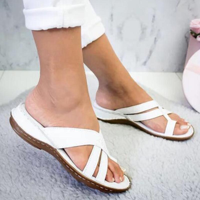 Saar Casual sandalen met hellende hak en teen