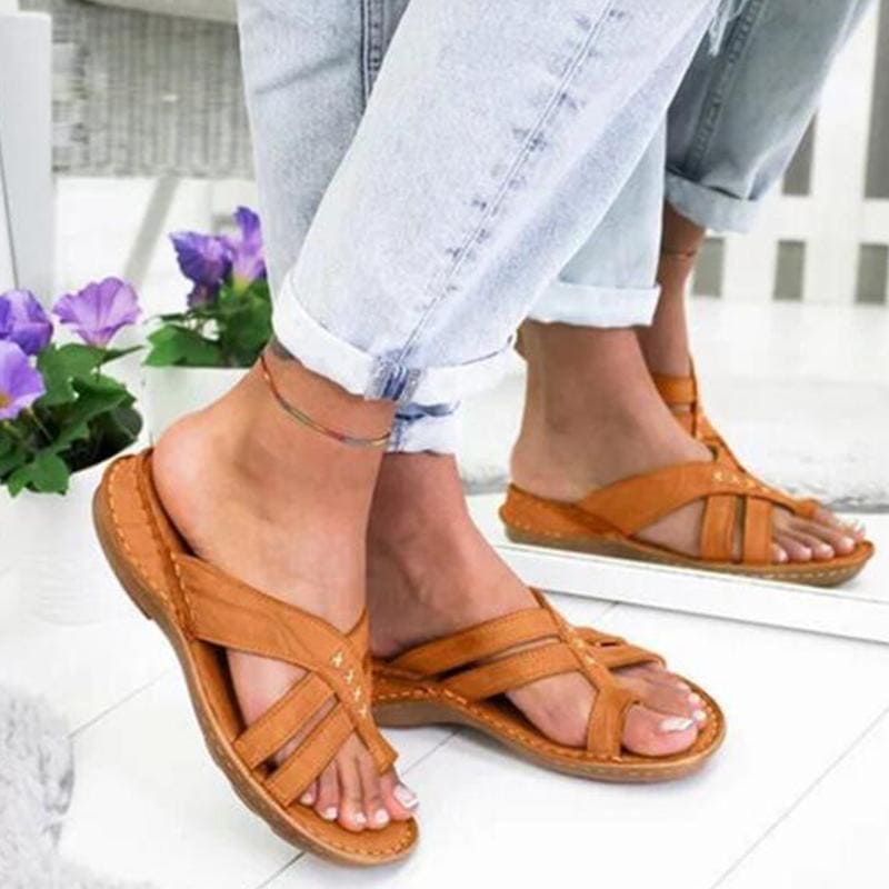 Saar Casual sandalen met hellende hak en teen