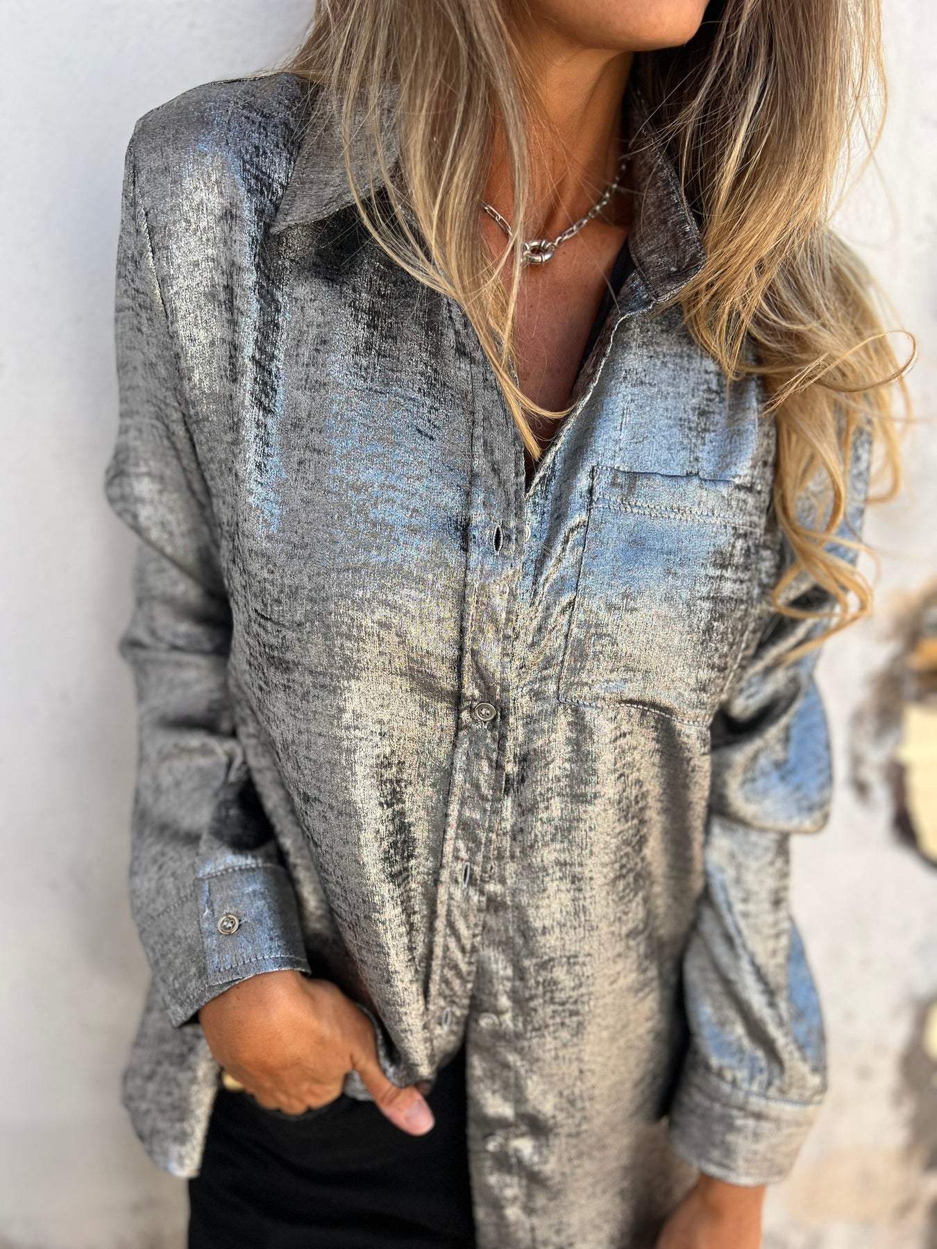 Sanne Metalen blouse