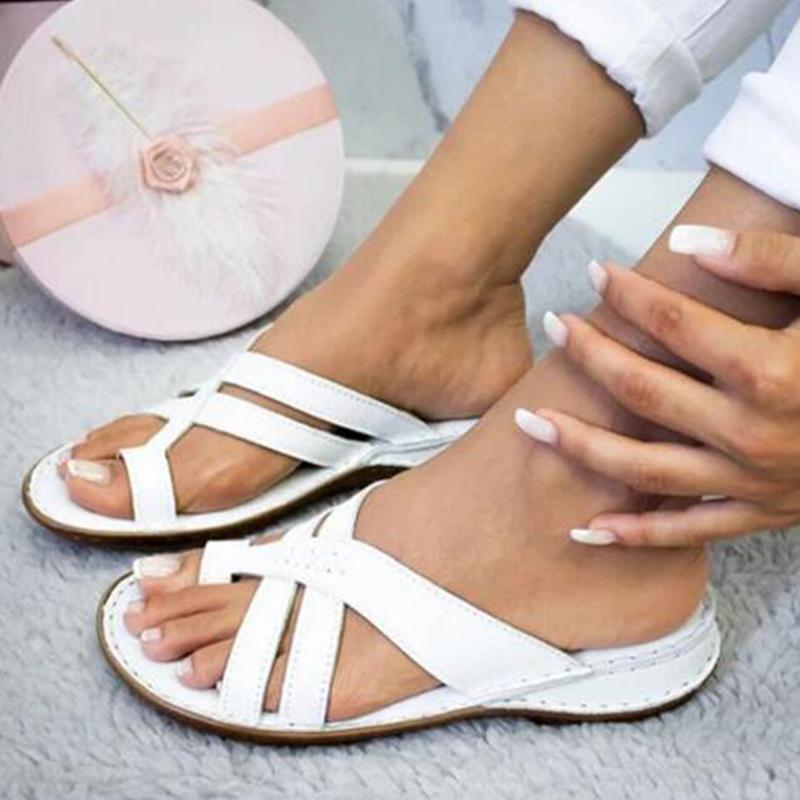 Saar Casual sandalen met hellende hak en teen