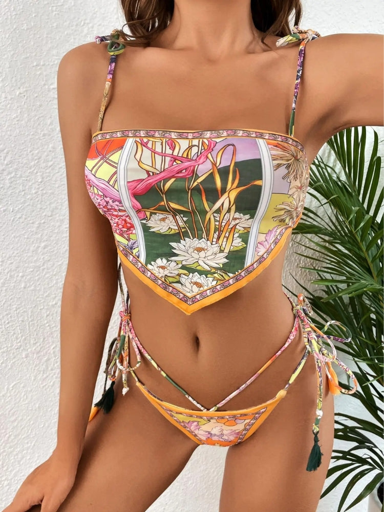 DriDa Stringbikini met Bloemenprint