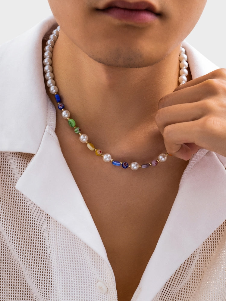 Colorfull Pearl Beach Choker