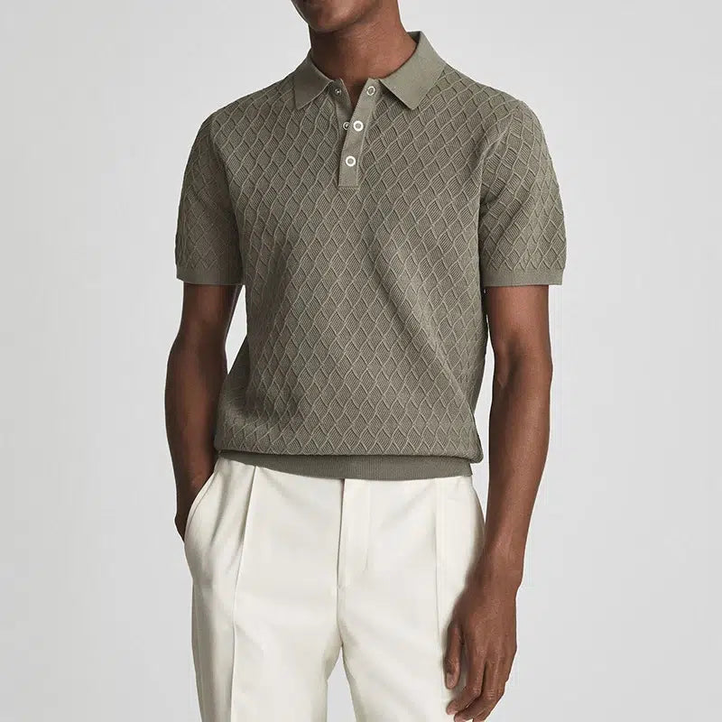 DriDa slim fit patterned polo