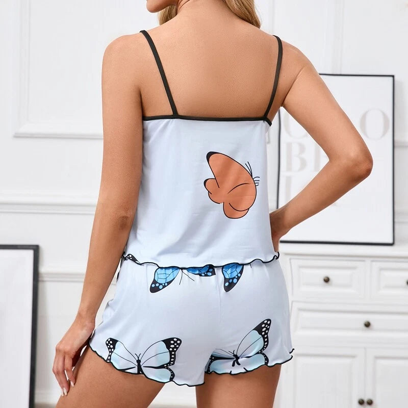 DriDa Vrouwen Zijden Satijnen Pyjama Set