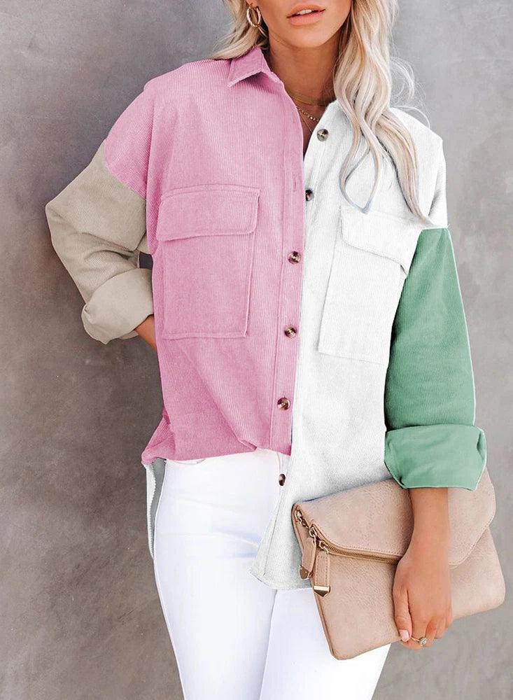 Dames Losvallend Corduroy Overhemd