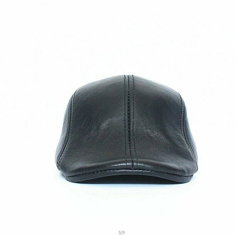 DriDa Mannen Leren Flat Cap