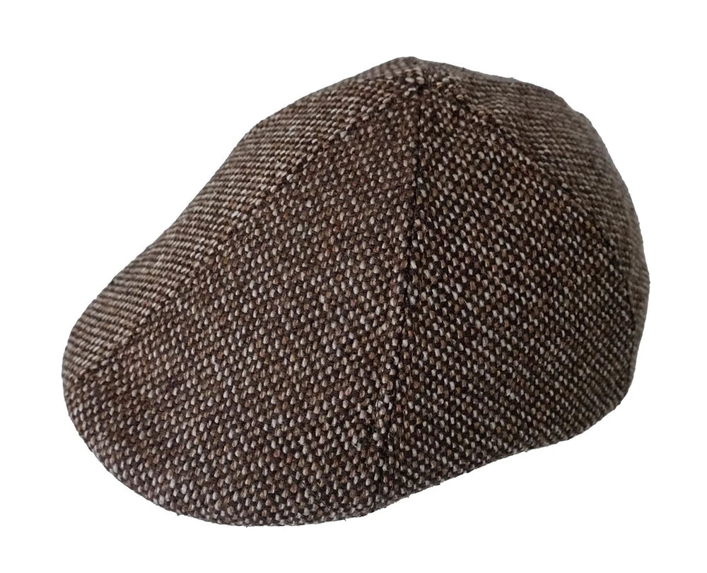 DriDa Heren Vintage Wollen Gatsby Pet met Visgraatmotief