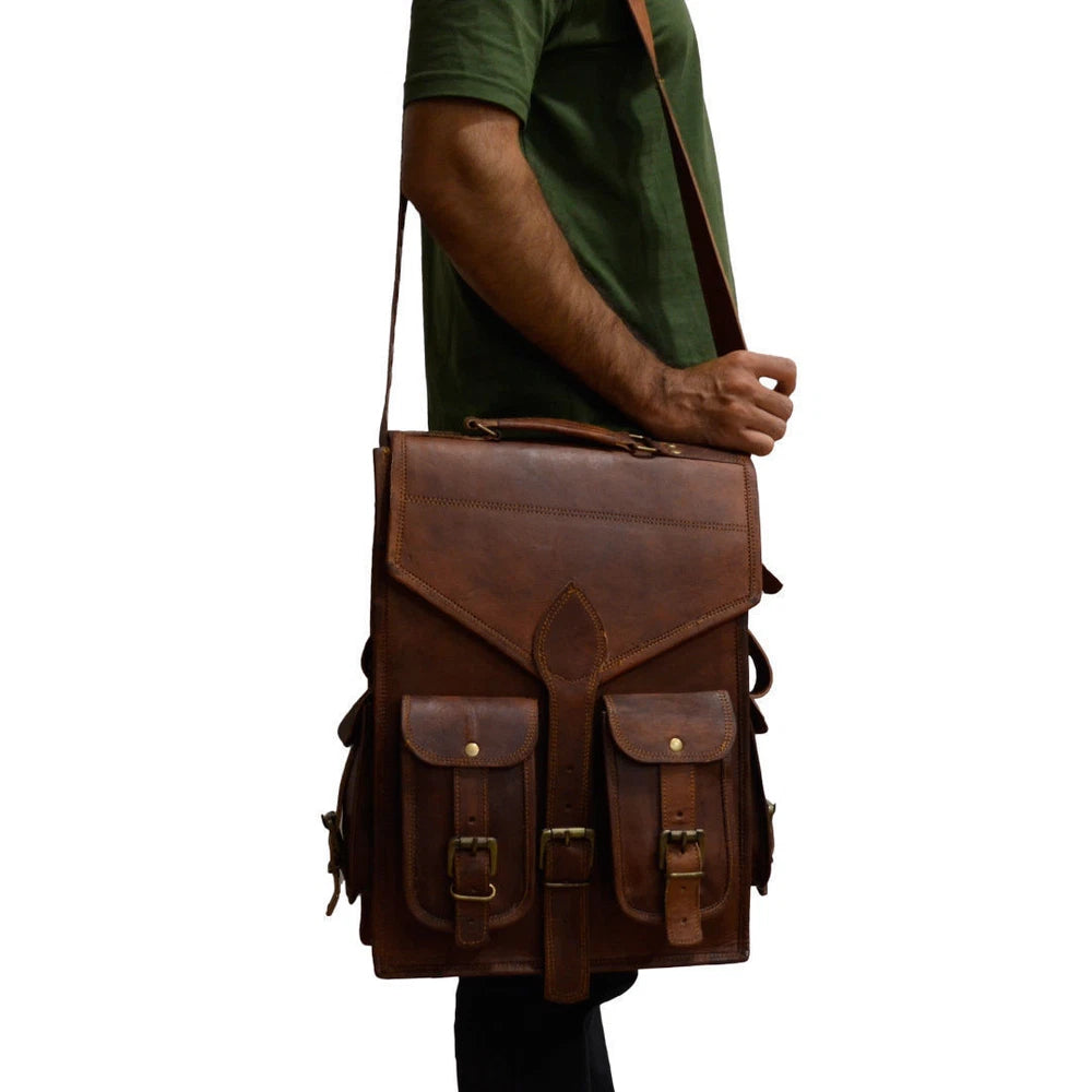 DriDa Unisex Leren Rugzak
