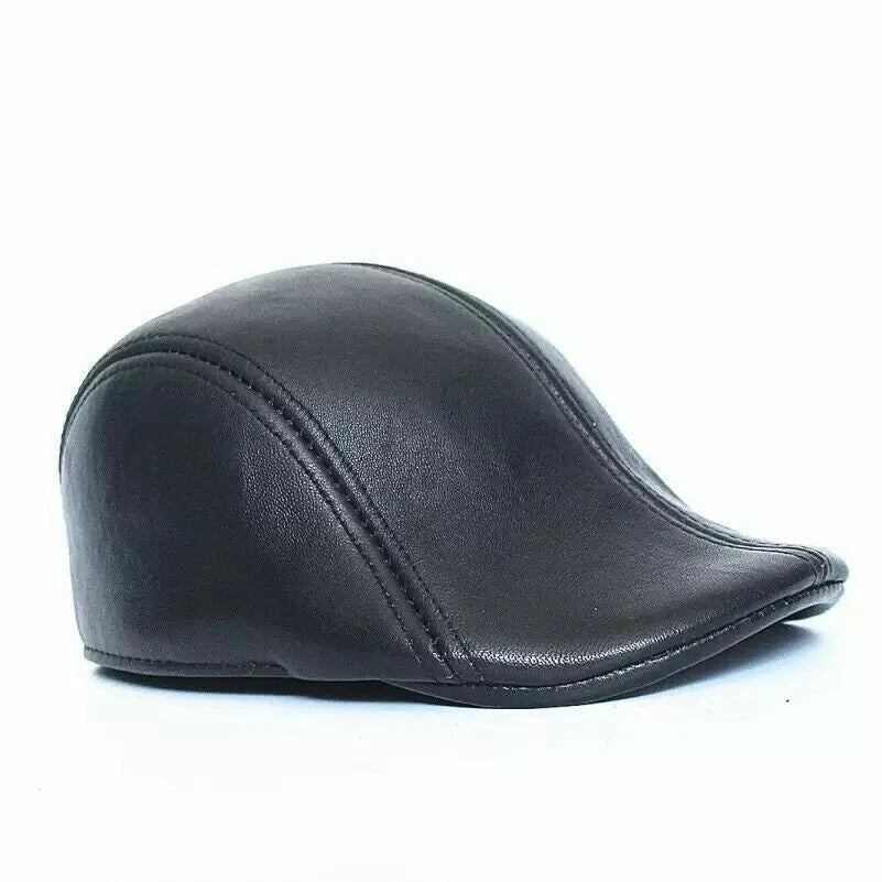 DriDa Mannen Leren Flat Cap