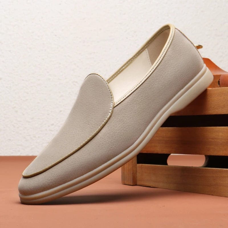 DriDa suède platte loafers