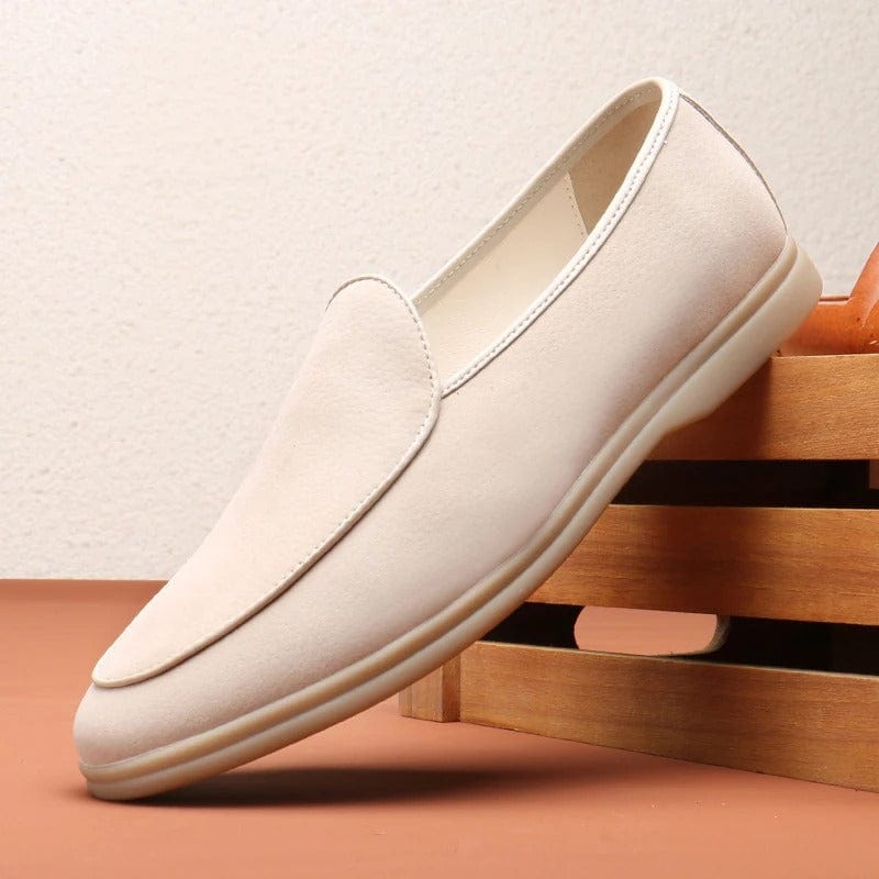 DriDa suède platte loafers